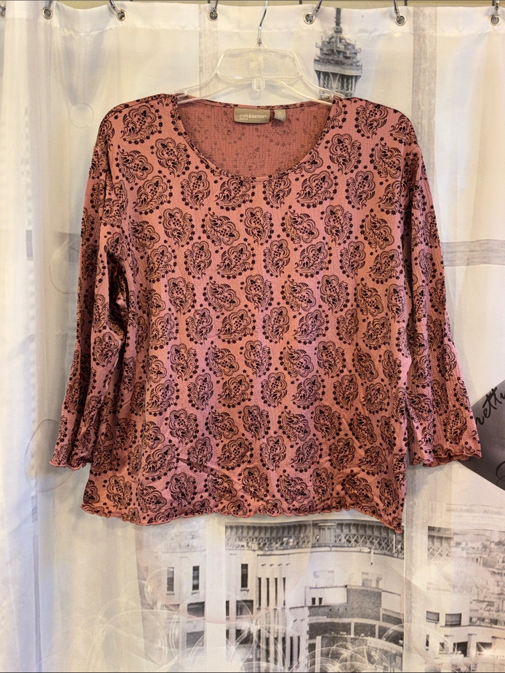 Croft & Barrow Floral Paisley Top